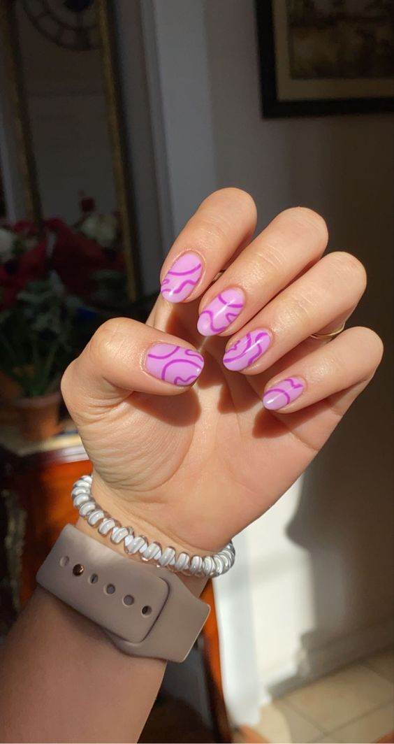 30 Fabulous Swirl Nail Designs So Easy To Copy - 213