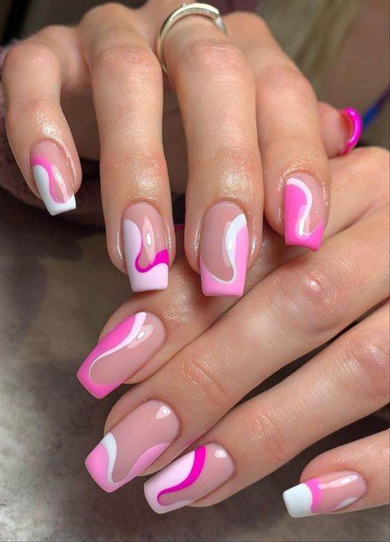 30 Fabulous Swirl Nail Designs So Easy To Copy - 239