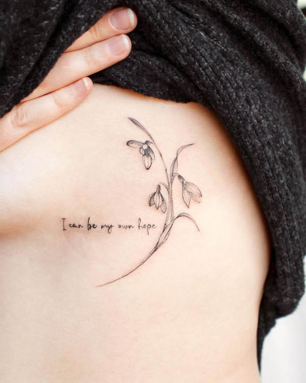 Be your own hope - meaningful rib tattoo by @tattooist_arun