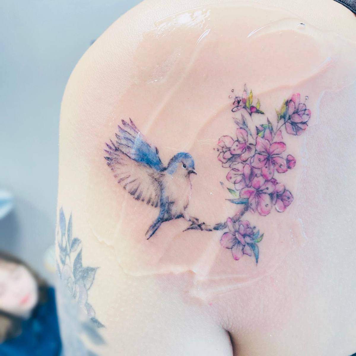 Bluebird Shoulder Tattoo cinemaink