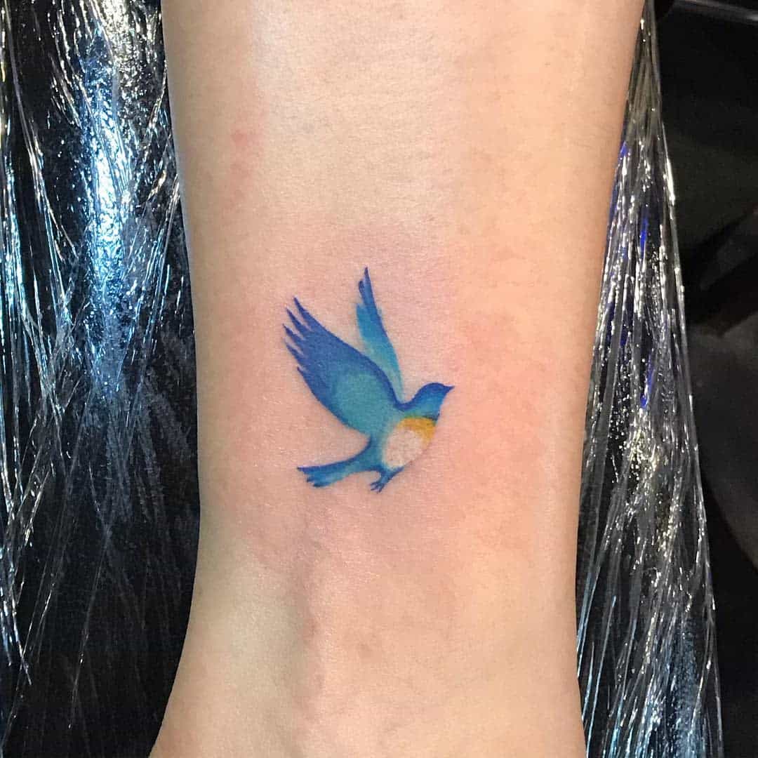 Small Bluebird Tattoo artemis_tattoostudio