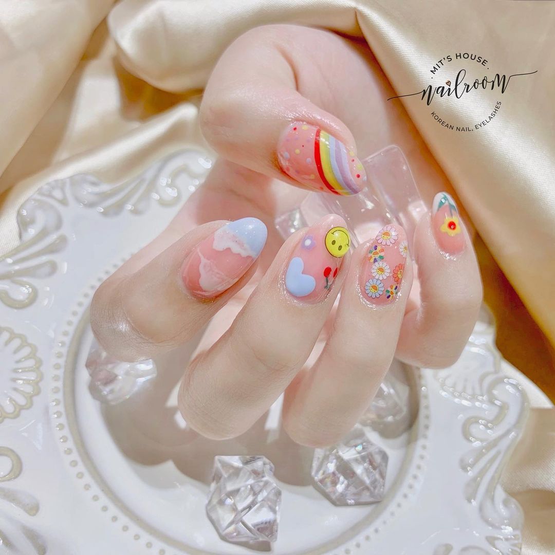 Summer Nail Patterns Beautiful Simple Beach Nails For Girlfriends