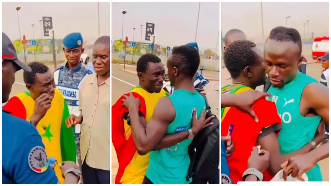 Sadio Mane's Heartwarming Encounter Brings Tears of Joy to a Local Senegalese Football Fan in Dakar  1