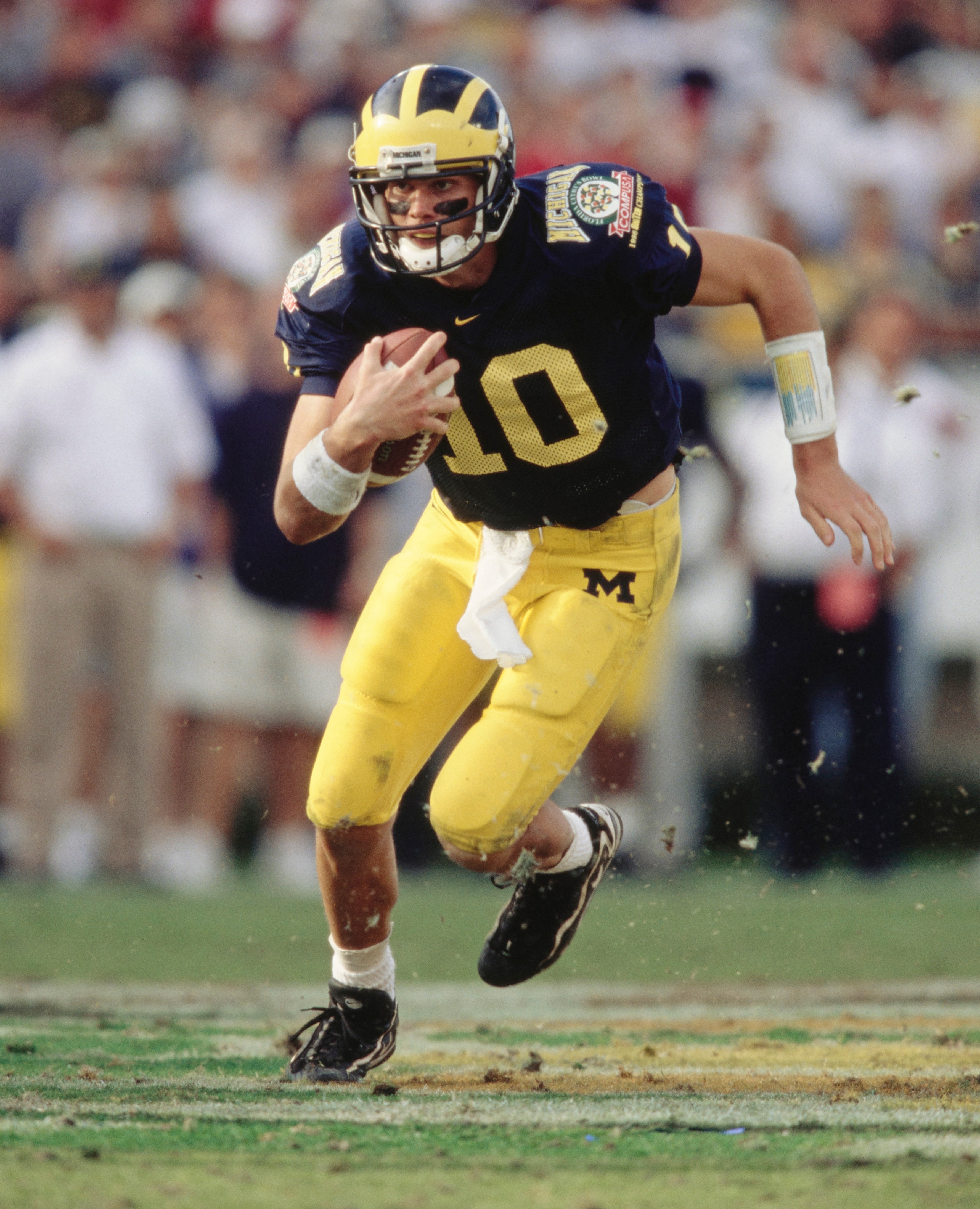 Tom Brady during his college days leading Michigan to a Citrus Bowl win in 1999