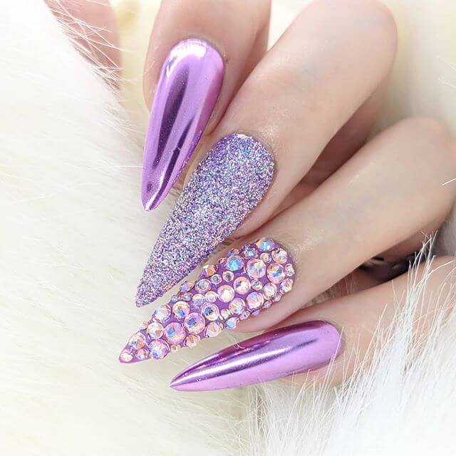 25+ Violet Nail Designs That Will Surely Draw Attention - 197