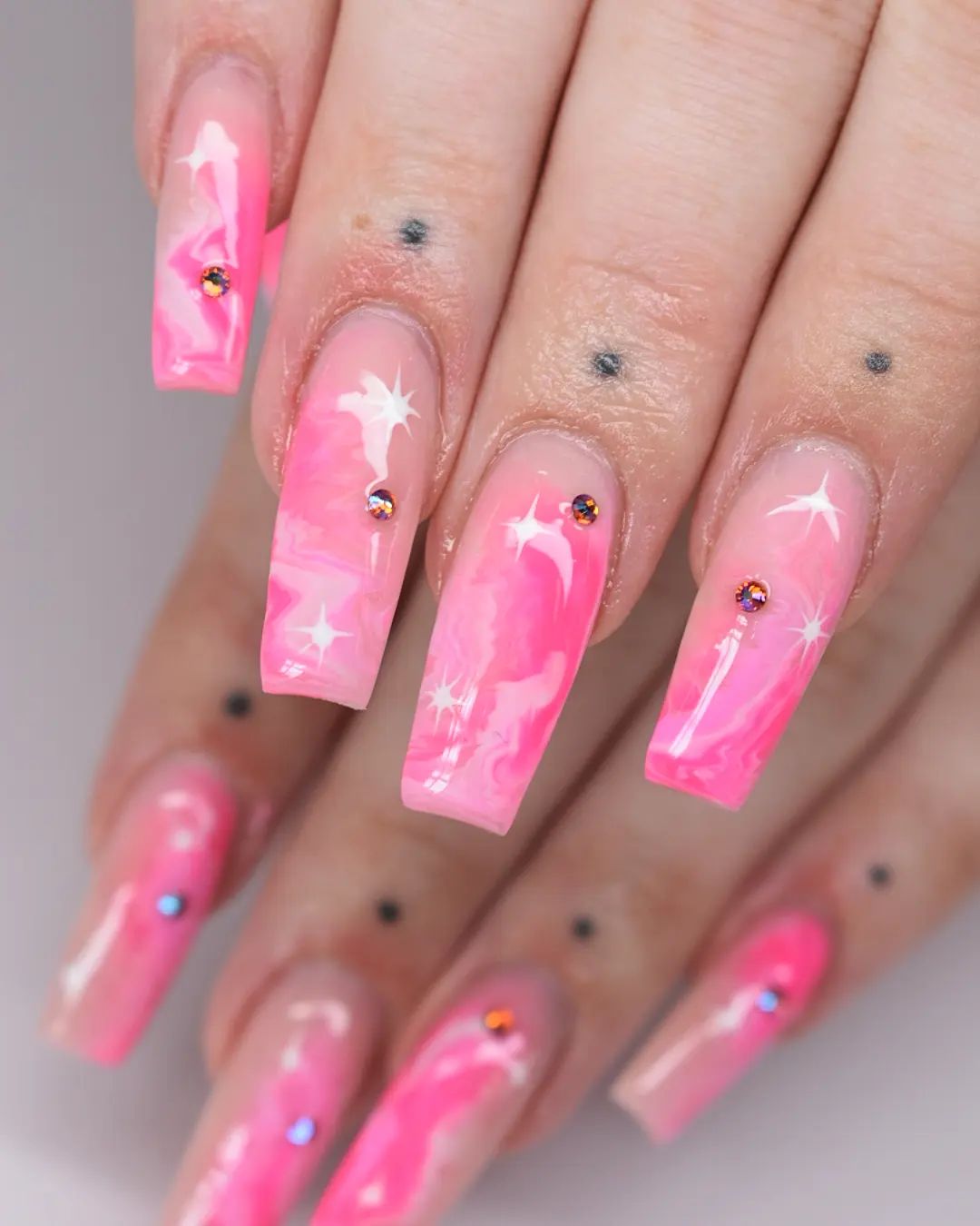 If acrylic nails and longer nails are your thing, why not book this gorgeous manicure?