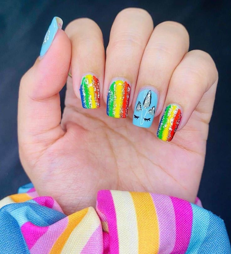 Top 30 Beautiful Rainbow Nail Design Ideas 2022 | Rainbow nails, Nail  design inspiration, Rainbow nails design