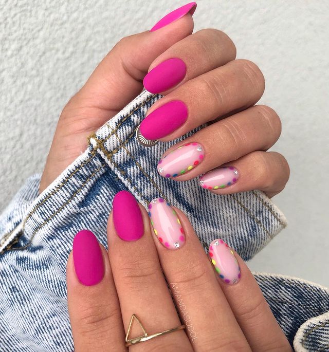 cute nails, cue nails acrylic, cute nails for summer, cute nail designs, cute nail ideas, cute nail art, pink nails, pink nail ideas, pink nail art, polka dot nails