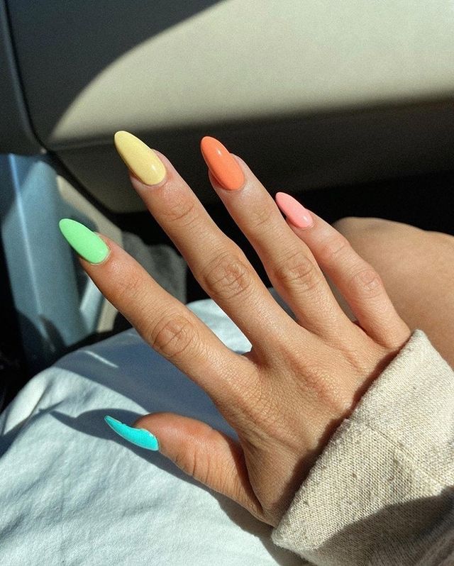 cute nails, cue nails acrylic, cute nails for summer, cute nail designs, cute nail ideas, cute nail art, rainbow nails, rainbow nail ideas, rainbow nail designs