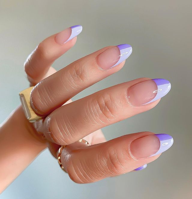 cute nails, cue nails acrylic, cute nails for summer, cute nail designs, cute nail ideas, cute nail art, French tip nails, French tip nail ideas, French tip nail art, purple nails, purple nail art, purple nail ideas