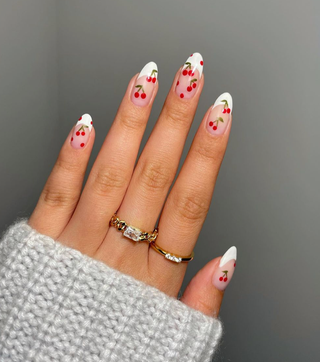 White tips aint fun enough for you Try upping your nailart game by asking for a French manicure with miniature cherries...