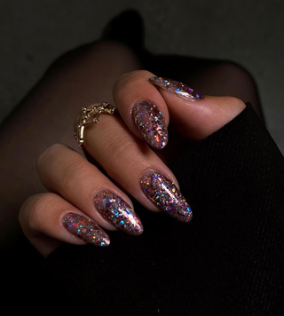 When it comes to glitter theres no such thing as too much. Use a multicolor polish like Party in a Bottle from Ella ...