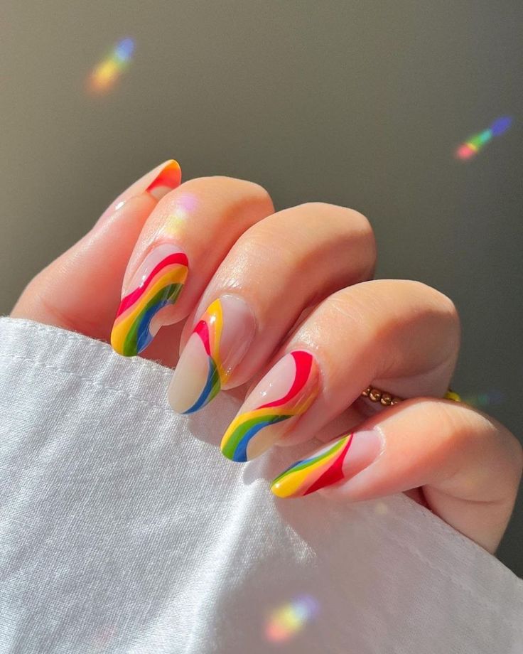 Rainbow nails in 2023 | Rainbow nails, Nail art, Halloween nails