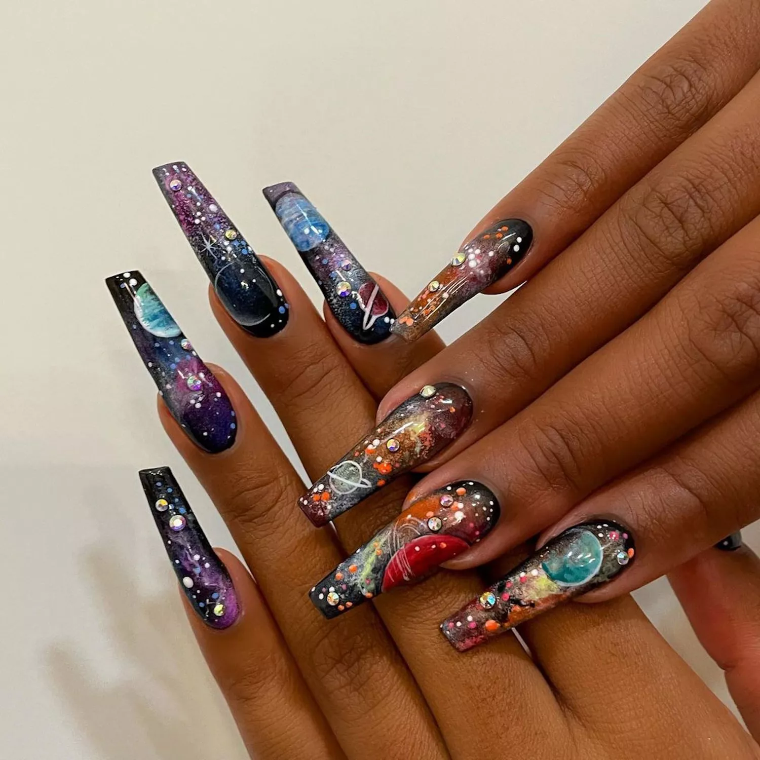 galaxy nails on megan thee stallion