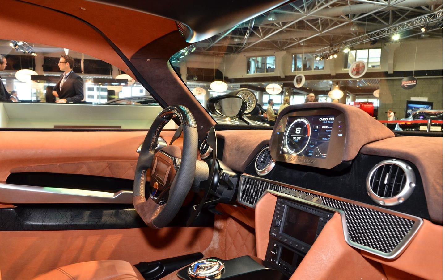 The Evantra has a leather and Alcantara interior with a digital dashboard