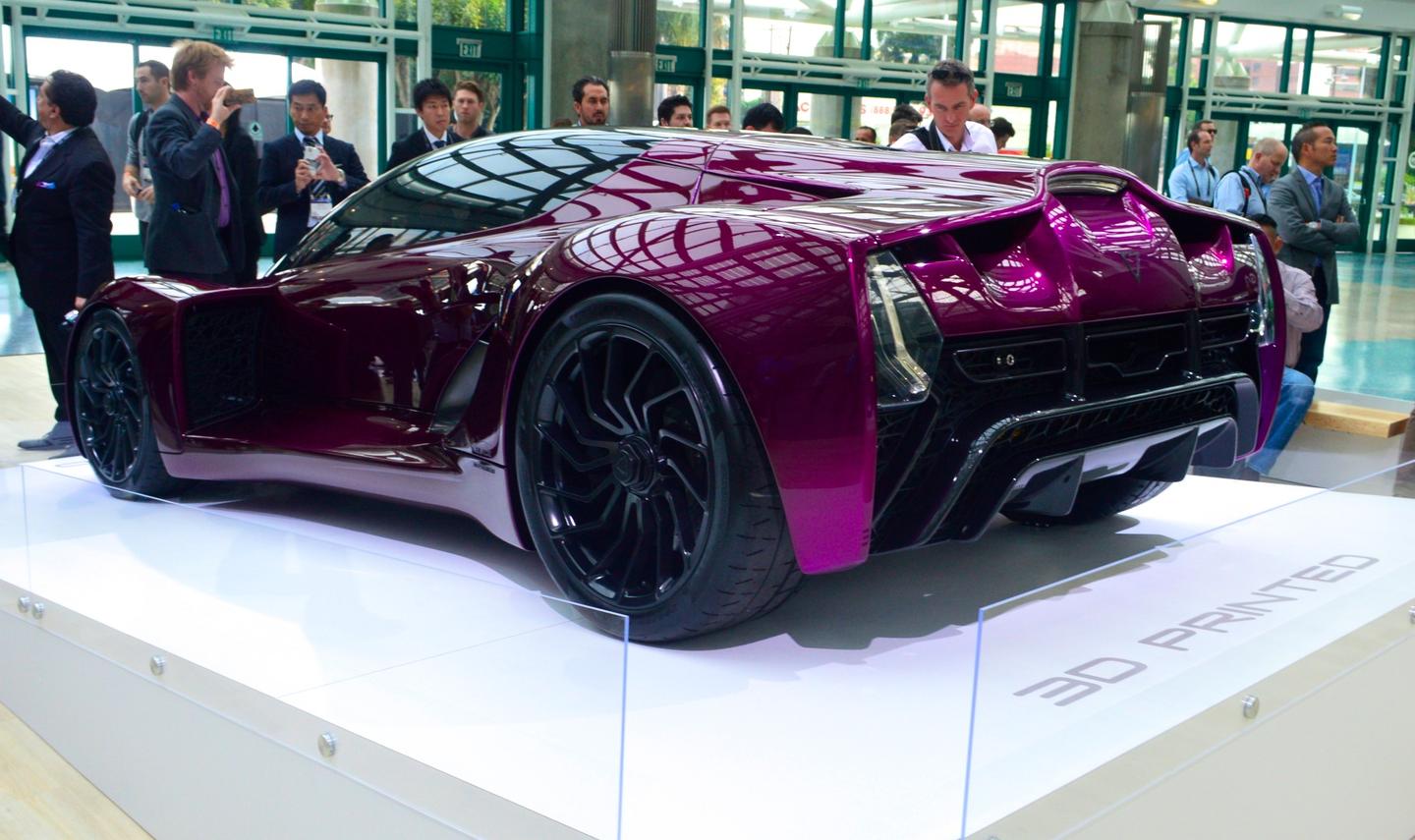 The Blade features 3D-printed components below its deep-purple body