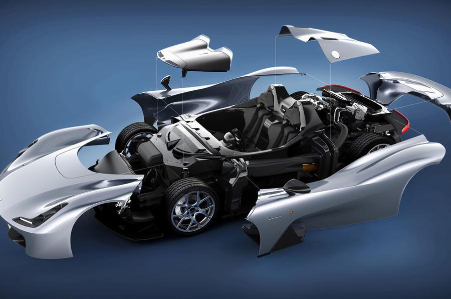 Dallara Stradale: exploded, the simplicity of the car is revealed