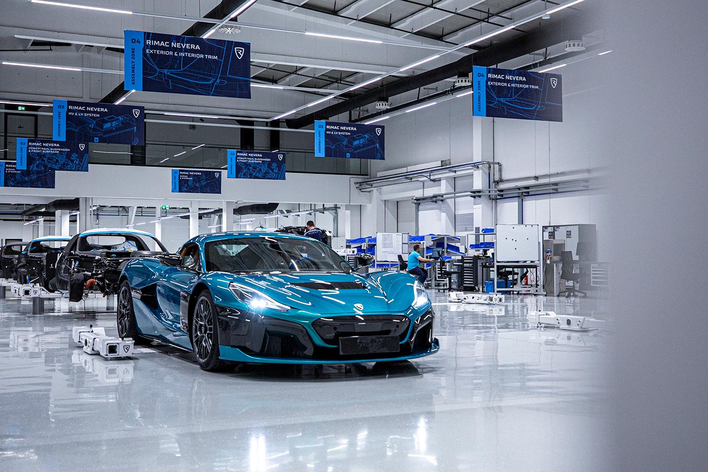 The Rimac Nevera, with which the Battista shares its underpinnings, also went into production this week