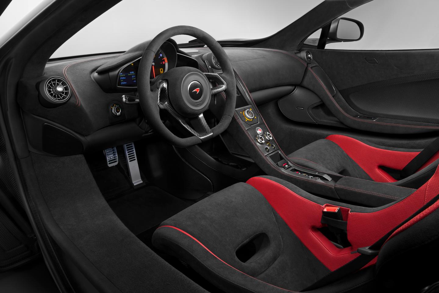 The interior of the more Spartan and race oriented McLaren 675LT