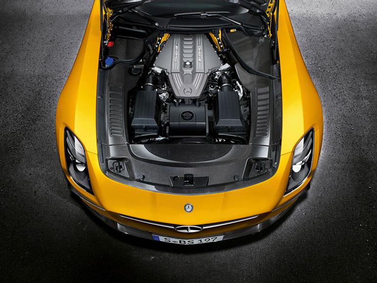 2014 Mercedes-Benz AMG SLS Black Series engine bay