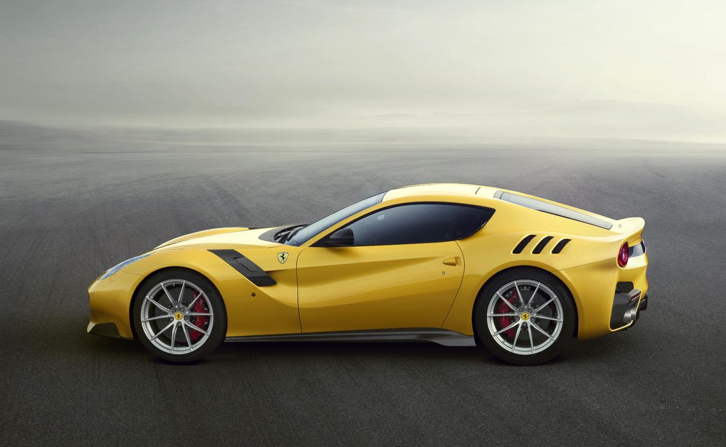 The carbon-covered Aerobridge and rear louvers give the F12tdf a distinct profile