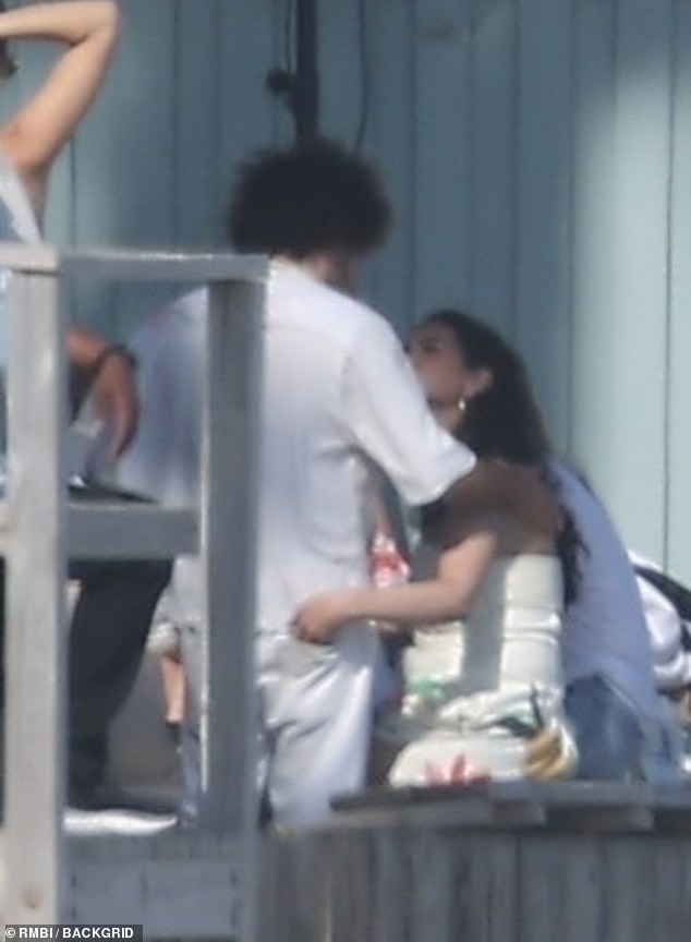 Selena Gomez, 31, was seen clinging to her boyfriend Benny Blanco, 36, at their sun-drenched Fourth Of July party in Malibu